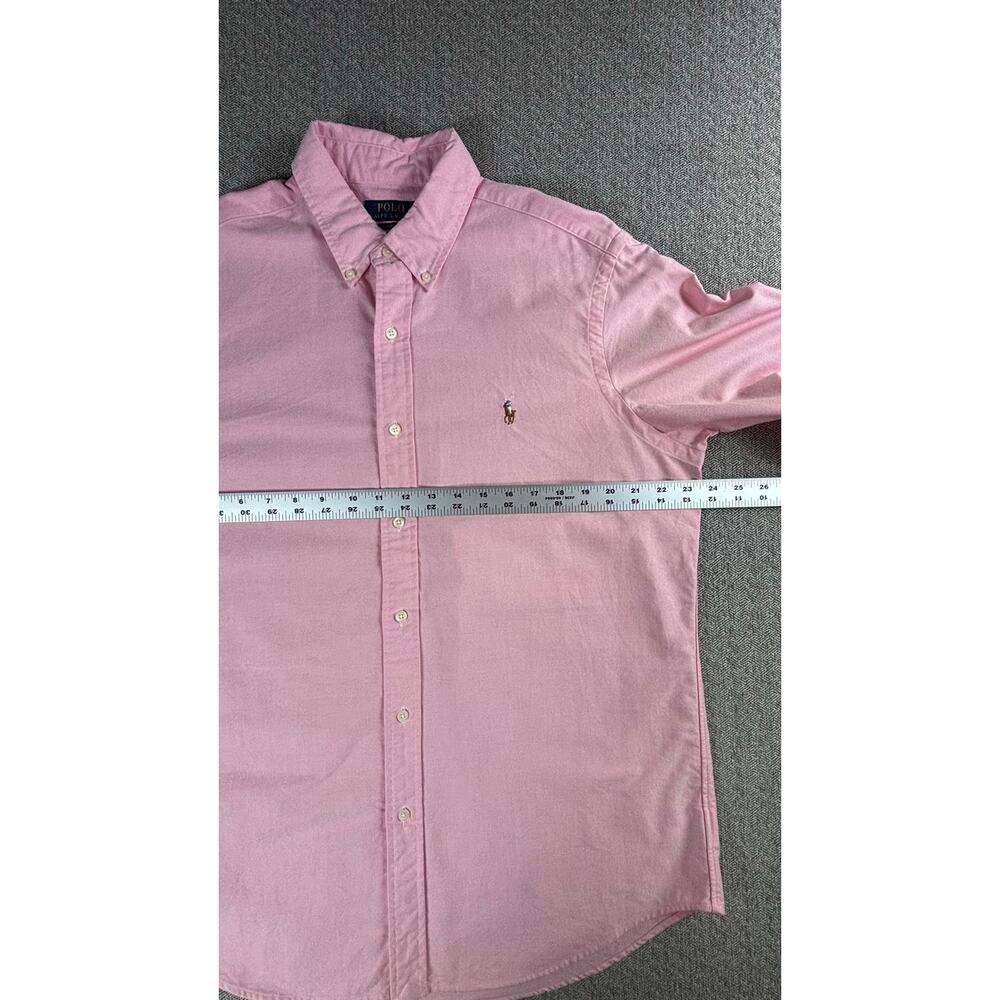 Polo Ralph Lauren Men's Sz LG Classic Button Down Polo Pink with Pony - Picture 5 of 14